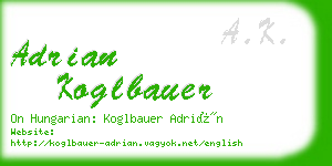 adrian koglbauer business card